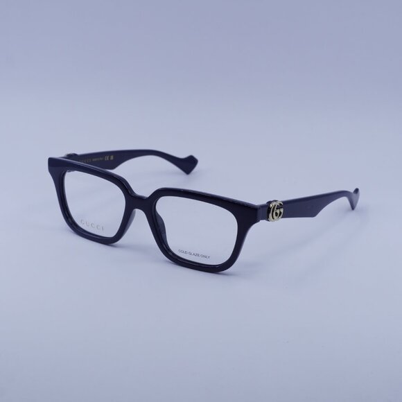 Gucci GG1536O 011 Eyeglasses Navy Blue 53mm Square Frame - Picture 1 of 11